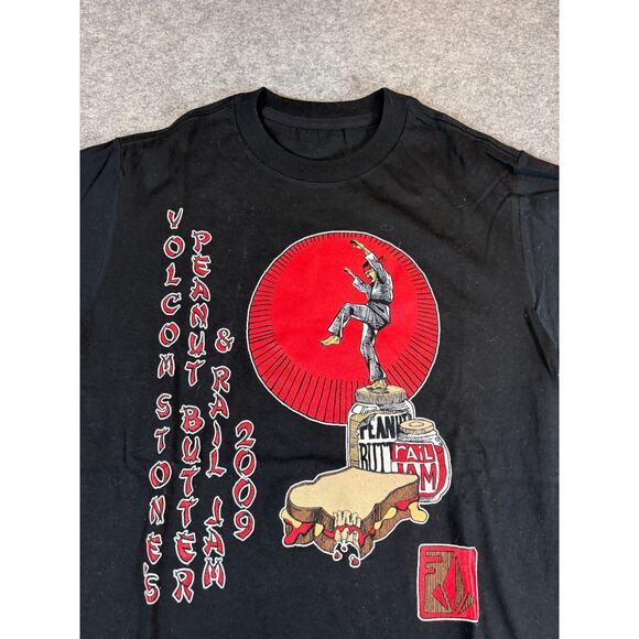 Volcom Stones Peanut Butter & Rail Jam 2009 Shirt Mens Small Skate Snowboard Y2K - Picture 3 of 7